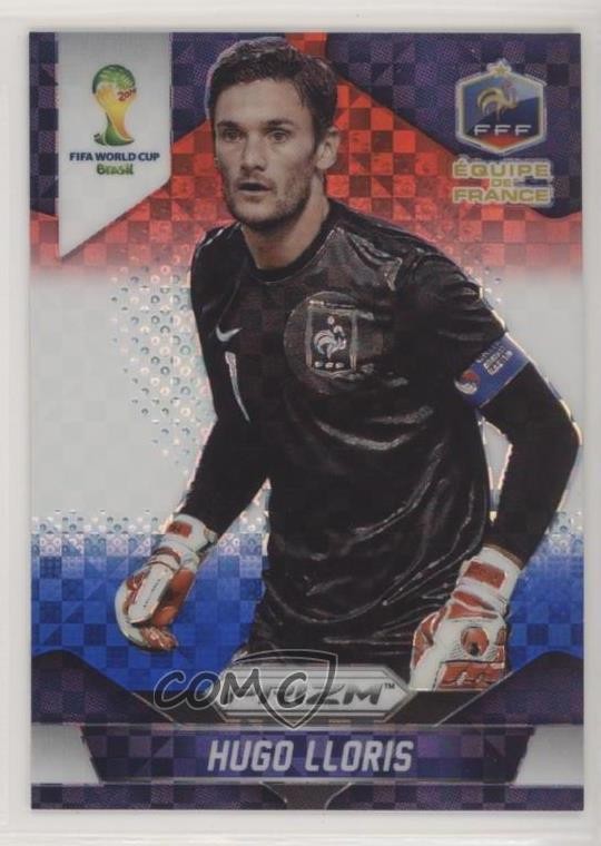 2014 Panini Prizm World Cup Red White & Blue Power Plaid Hugo Lloris #75 2r8