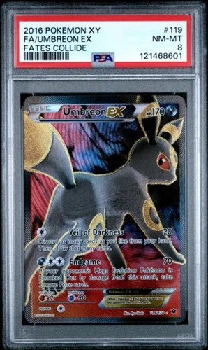Umbreon EX (Full Art) #119- [Graded PSA 8] XY - Fates Collide (FCO)