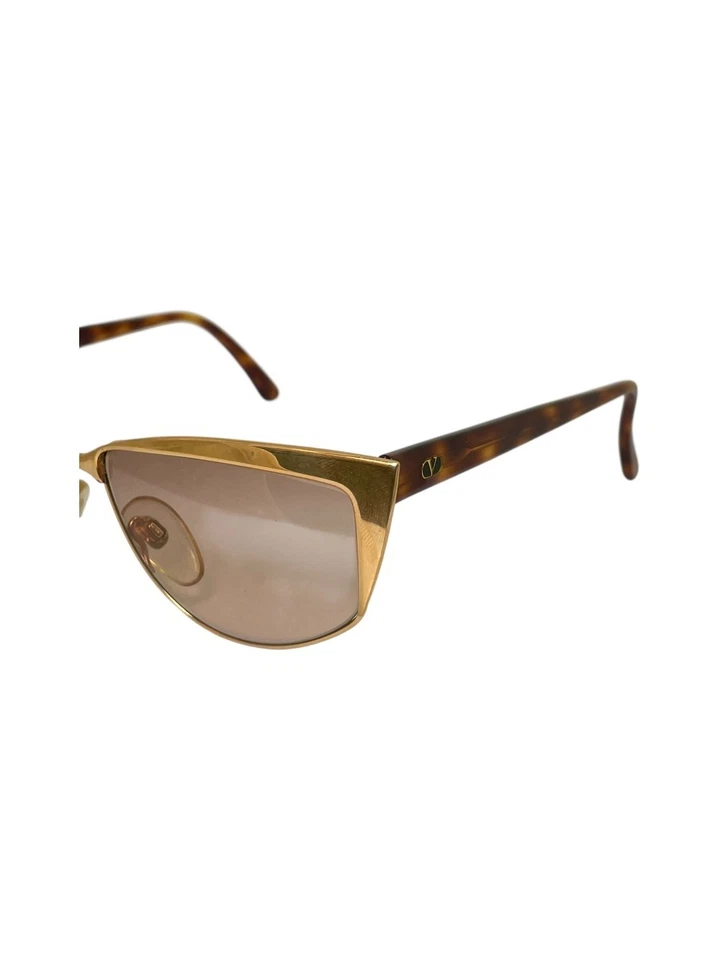 occhiali da sole vintage brand VALENTINO modello V339 colore ORO & HAVANA Foto 3 de 4