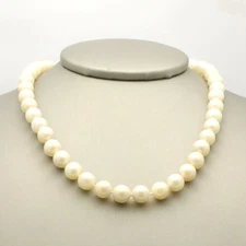 Vintage 1950’s 14K Yellow Gold Japanese Akoya Cultured Pearl Necklace-22”Long