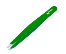 Tweezers for Women Facial Hair - Hand Filed Aligned Precision Green