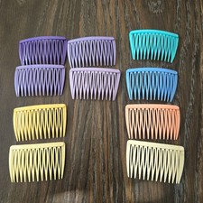 Lot 10 Goody Vintage Side Hair Combs Pastel 2 inch