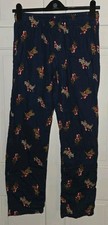 SANTA COWBOY RODEO BULLRIDER print Cotton Flannel Drawstring Lounge Pants M