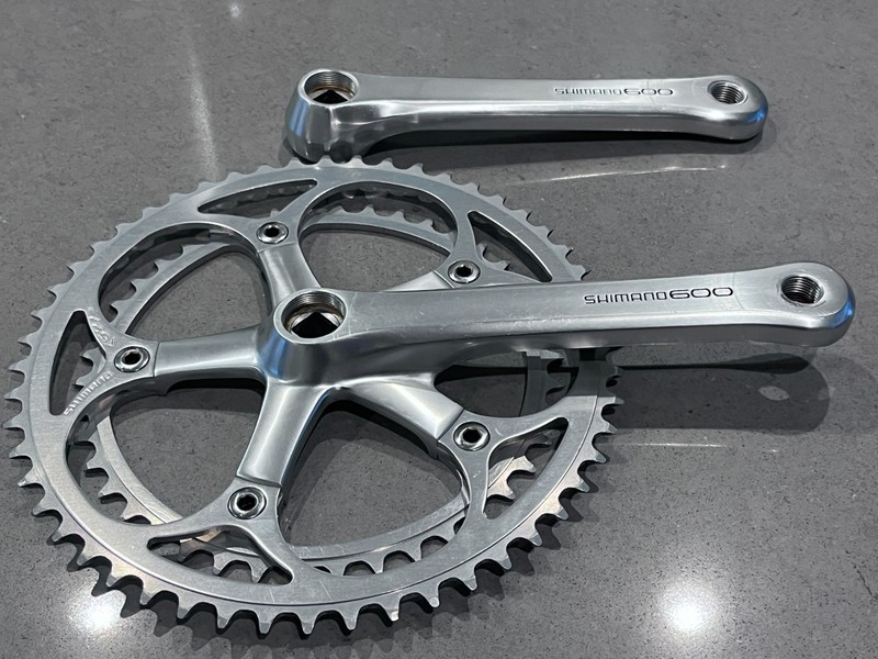 Vintage 1986 Shimano 600 FC-6207 Crankset 52/42, 165mm, 130 BCD, 5-Hole