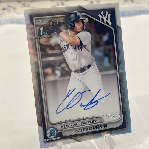 Caleb Durbin 2024 Bowman Chrome 1st Prospect Auto Refractor /499 #CPA-CD - Picture 24 of 24