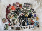 vintage lot of random 80s toys and parts Star Wars, Stardom Transformers Cards