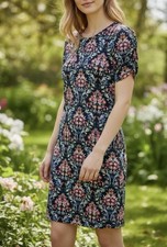 LOFT Floral A-Line Dress XS Modern Floral Classic Feminine Cottagecore Romantic