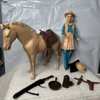 Marx Johnny West Jane West and Horse Thunderbolt Palomino Parts Lot AS IS