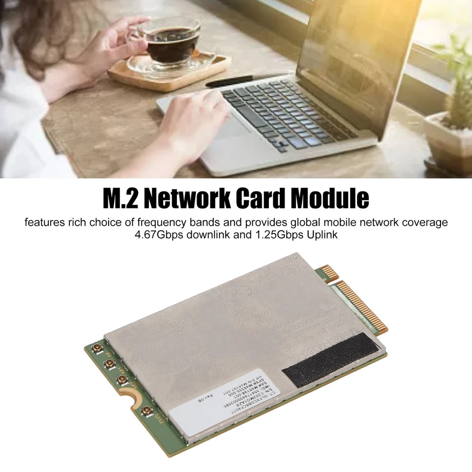 5G LTE Network Card 4.67Gbps Downlink 1.25Gbps Uplink 4x4 MIMO GNSS FM350 GL - Image 2 of 4