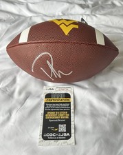 Pat McAfee Signed West Virginia Mountaineers Logo Football JSA COA