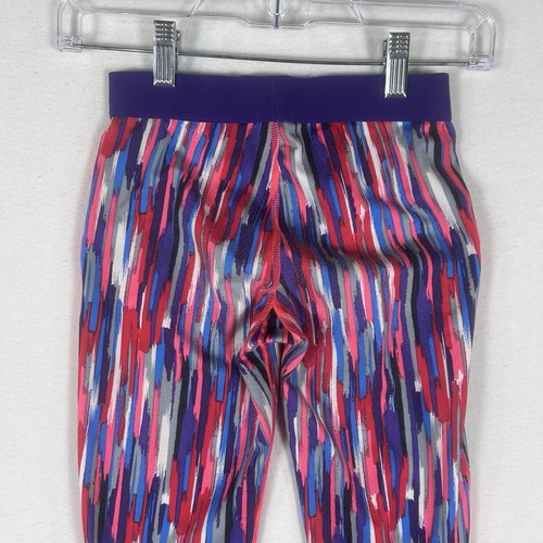 Nike Pro Hyperwarm Leggings Girls Medium Sports Training Running Striped Stretch - Picture 7 of 13