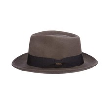 Scala Classico Men's Crushable Wool Felt Fedora Large Grey