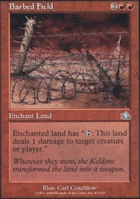 1x Barbed Field - Foil Light Play MTG Magic - Kid Icarus -