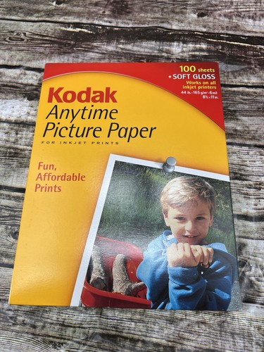 NEW Kodak Sealed 100 Sheets Picture Photo Printer Paper 8.5 X 11 Soft Gloss - 第 1/2 張圖片