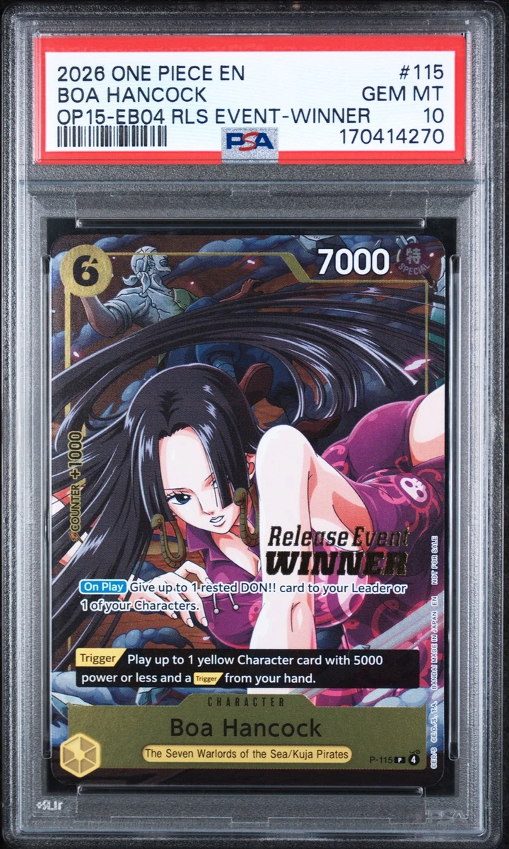 PSA10 英語版 ボアハンコック Winner P-115 優勝 25+ Boa Hancock P-115 One Piece Promotion Cards for sale | Updated