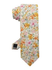 Mens Cotton Floral Ties 2.56" Skinny Print Flower Necktie for Wildflower Bloom