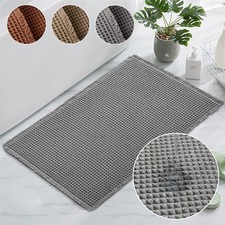 Large Waffle Bath Mat - Non-Slip Super Absorbent Machine Washable Bathroom Rug