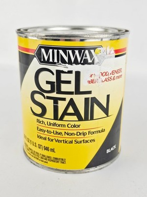 Minwax Gel Stain Interior Wood Finish Oil Based Black 1 Quart
