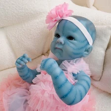 Girl 18" Avatar Newborn Reborn Baby Dolls Adorable Vinyl Full Body Toddler Toy