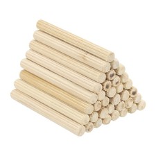 120pcs 5 x 60mm Wood Dowel Pins Fluted Wooden Dowel Pin Straight Groove Rods
