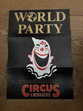 Vintage Rave Flyer World Party 1991 Manby Showground Collectable