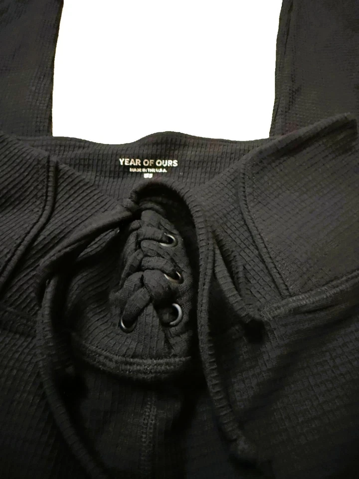 YEAR OF OURS Black Ribbed Stretch Football Legging S - Image 4 of 4