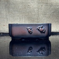Maceta Bonsai Tallada Cangrejo 6" - Maceta Cerámica Rectangular Pesada, Esmalte Único