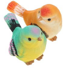 10Pcs Resin Bird Statues Assorted Color Decorative Bird Ornaments for Garden