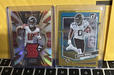 2019 Select Sparks Jersey Relic Prizm /99 Calvin Ridley Donruss Gold /50 Falcons
