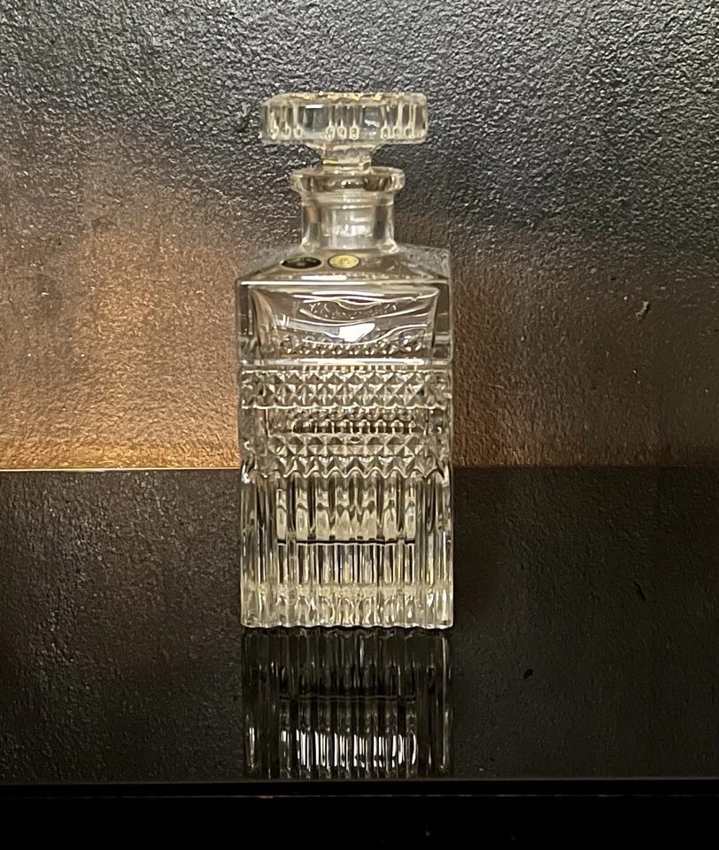 Square Bohemia 24% PB0 Crystal  Spirits Decanter Czech Republic. Heavy, Stunning - Image 2 of 4
