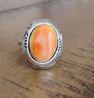VINTAGE NAVAJO SERLING SILVER SPINY OYSTER SHELL RING