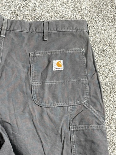 Carhartt Shorts Mens Sz 40 B278 CHR Grey Canvas Carpenter Work Good Condition - Picture 8 of 9
