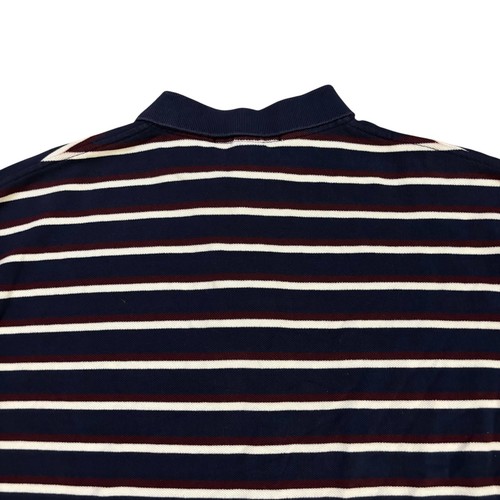 Polo Ralph Lauren Mens Long Sleeve Polo Shirt Striped Blue Red White L - Picture 5 of 8