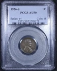 1926-S Lincoln Wheat Cent - 1c PCGS AU50 - Nice Example!