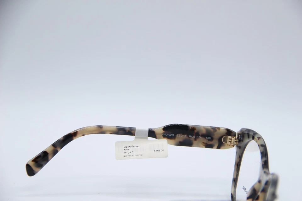 全新 MIU MIU VMU 02R ROK-1O1 黑色 HAVANA 正品框架 眼镜 52-18 — 第 3/4 张图片