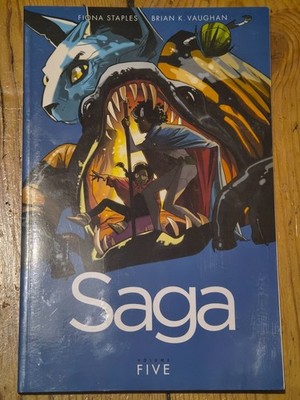 Saga Book Five 5 Fiona Staples Brian K Vaughan 1st printing