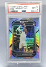 Victor Wembanyama Rookie (RC) 2023-24 Prizm Draft Picks Hyper Prizm No. 2 PSA 10