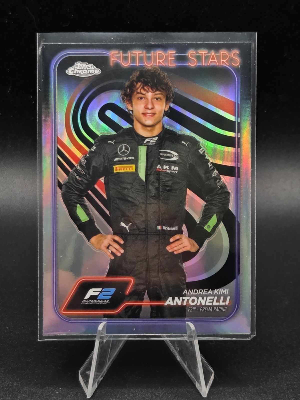 2024 Topps Chrome Formula 1 F1 Kimi Antonelli Portrait Refractor #22 1st Card