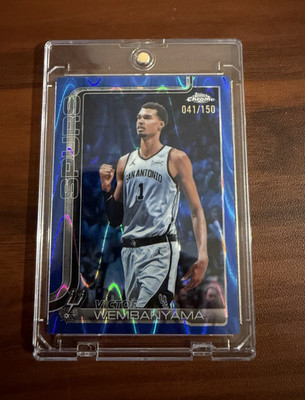 2025-26 Topps Chrome Victor Wembanyama #221 Spurs Serial Numbered /150
