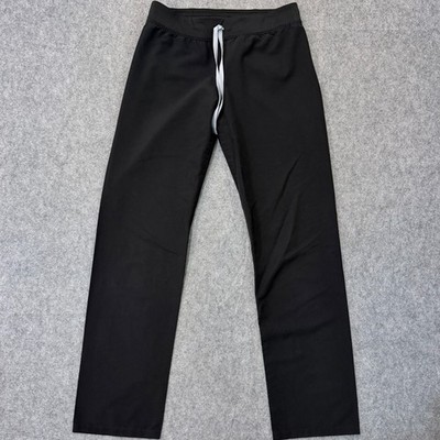Figs Black Livingston High Rise Straight-Leg Scrub Pants Women's Size Small Tall