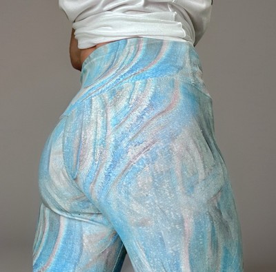 Evolution And Creation Leggings, Size S High-Rise, Multicolor Print Skinny Yoga