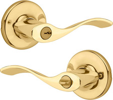 Kwikset Balboa Entry Door Handle with Lock and Key, Secure Keyed Reversible Leve