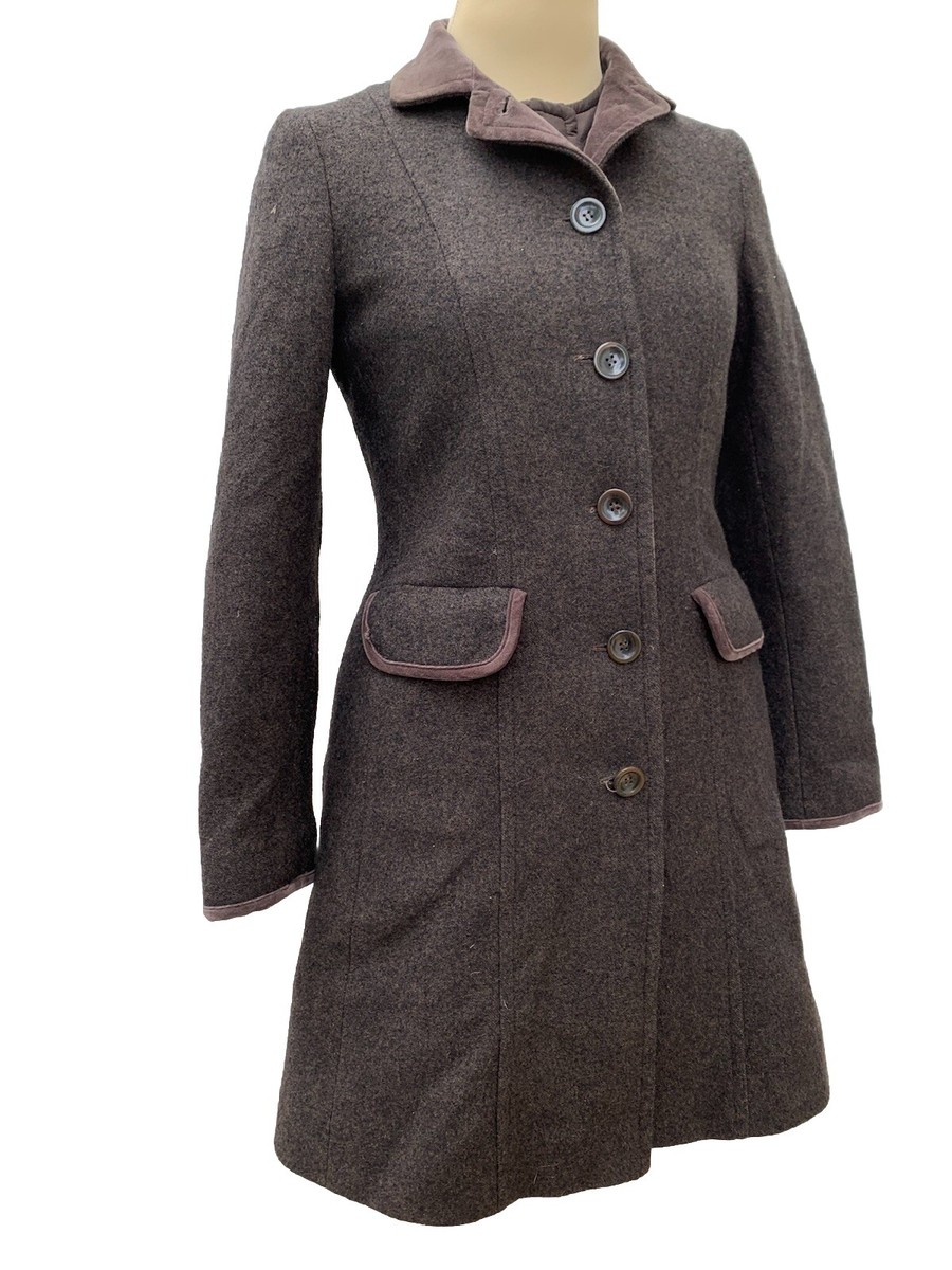 【関税＆送料込み】Max Mara Agosto Wool Coat Weekend Max Mara Women's Wool Blend Coat Brown Quilted