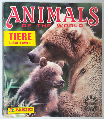 Panini Animals of the World Album teilbeklebt und Album zum Ausschlachten