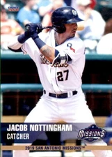 2019 San Antonio Missions Choice 15 Jacob Nottingham Redlands California CA Card