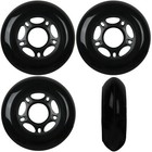 Inline Skate Wheels 76mm 89A Outdoor Black Rollerblade Hockey 4 Pack