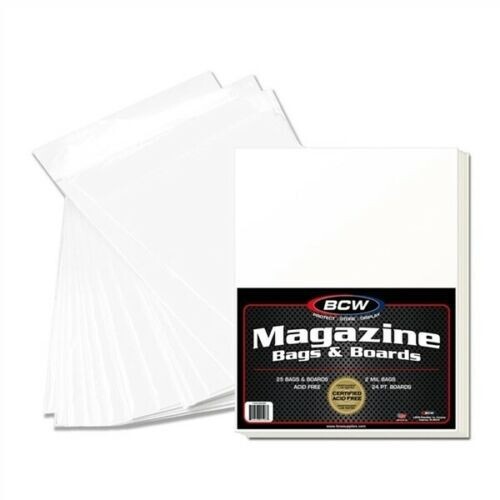 50-Pack BCW Life Magazine Bags & Boards Combo - Resealable, Acid-Free, Clear Protection 2 thumbnail image