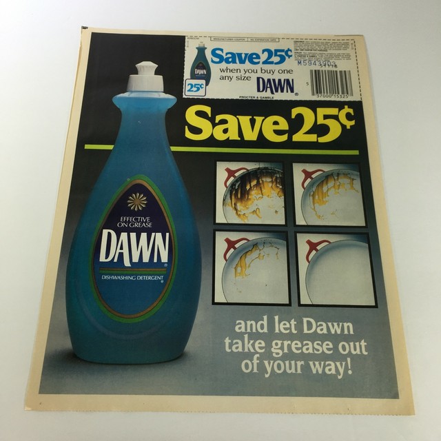 VTG Retro 1985 Procter &amp; Gamble Dawn Dishwashing Detergent Print Ad ...