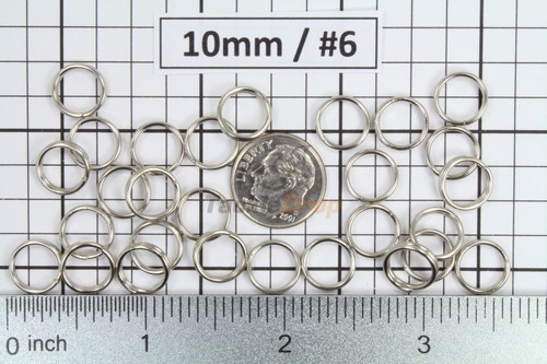 100x Split Rings Silver or Black Nickel Stainless Steel Fishing Tackle Lure USA! - Picture 17 of 20