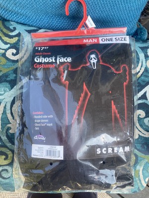 Scream Ghostface Fun World 3 piece Halloween costume Adult Classic New Man/1 Sz